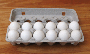 clean white eggs