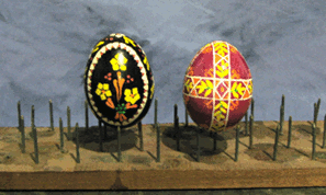 eggs on drying rack